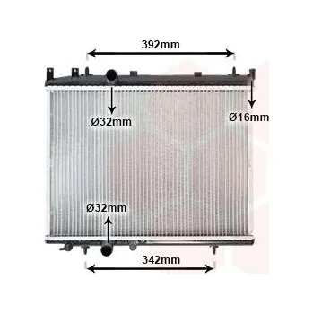 Motor automobilu Chladič, chlazení motoru VAN WEZEL 40002263