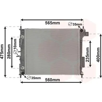 Motor automobilu Chladič, chlazení motoru VAN WEZEL 83012722
