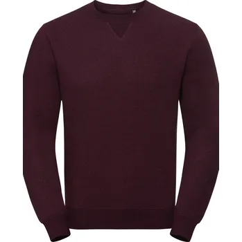 Pánská mikina Unisex Sweatshirt - Authentic Melange Sweat Russell RUSSELL tmavě červená 2694086