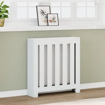 Radiátor vidaXL Kryt na radiátor 78 x 20 x 82 cm kompozitní dřevo [852731] Barva: Bílá