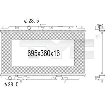 Chladič motoru Chladič, chlazení motoru TYC 724-1007