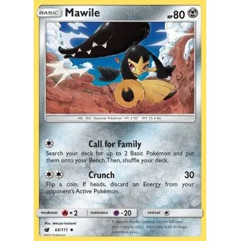 Volný čas Pokémon CIN 064/111 Mawile - Crimson Invasion Stav: Excellent, Verze: NORMAL