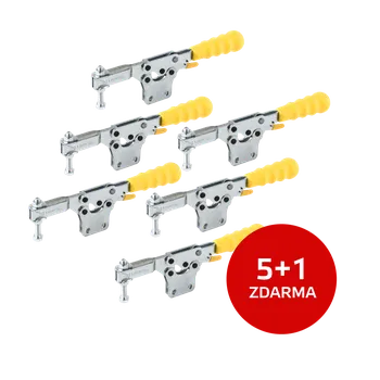 Svěrák JC Metal Sada 5+1 ks: Vodorovná upínka 130 UR SL
