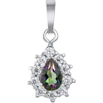 Přívěsek Stříbrný přívěsek Kristin s přírodním Mystic Topazem a Brilliance Zirconia SILVEGOB31866SPMT