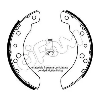 Auto-moto Sada brzdových čelistí CIFAM 153-115