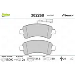 Sada brzdových destiček, kotoučová brzda VALEO 302268