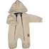 Dětský overall Kazum Dětský oteplený overal se šlapkami a kapucí béžový