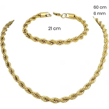 Souprava šperků Ocelový náhrdelník + náramek 24325260