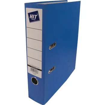 Pořadač A4 pákový prešpán Hit Office - hřbet 7,5 cm / modrá
