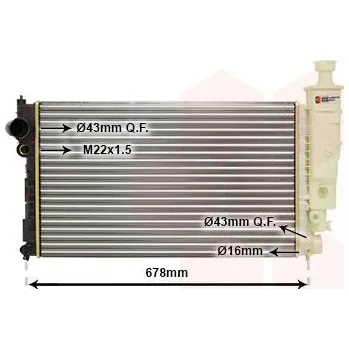 Chladič motoru Chladič, chlazení motoru VAN WEZEL 40002125