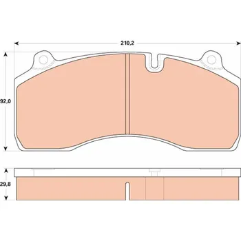 Brzdová destička Sada brzdových destiček, kotoučová brzda TRW GDB5100