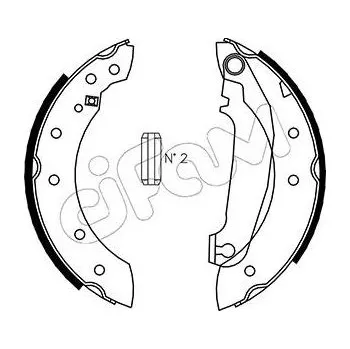 Brzdová čelist Sada brzdových čelistí CIFAM 153-476