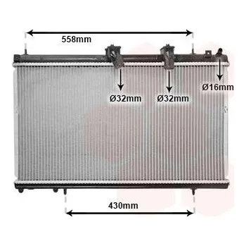 Motor automobilu Chladič, chlazení motoru VAN WEZEL 09002229