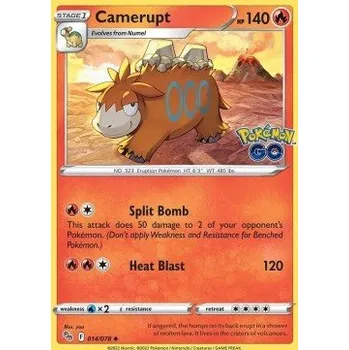 Volný čas PGO 014/078 Camerupt - Pokémon GO Stav: Near Mint, Verze: NORMAL