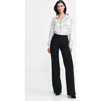 Dámské kalhoty Kalhoty Bootcut se skrytým knoflíkem SD101 NIFE Barva: Černá, Velikost: XL