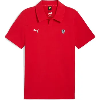 Pánské tričko Ferrari Style pánské polo tričko červené Velikost: M
