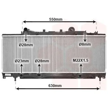 Motor automobilu Chladič, chlazení motoru VAN WEZEL 17002149