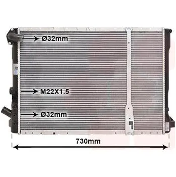 Motor automobilu Chladič, chlazení motoru VAN WEZEL 43002209