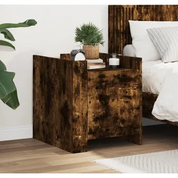 Noční stolek vidaXL Noční stolek 45 x 50 x 50 cm kompozitní dřevo [848303] Barva: kouřový dub
