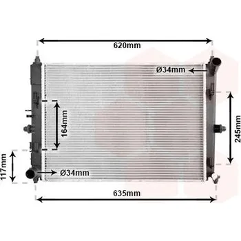 Motor automobilu Chladič, chlazení motoru VAN WEZEL 27002288