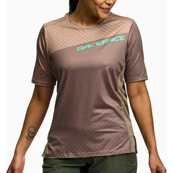 Cyklistické oblečení Dámský cyklistický dres Race Face Indy SS Sand L