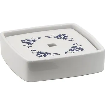 Dávkovač mýdla Gedy CIXI mýdlenka na postavení porcelán bílá/modrá CX1189