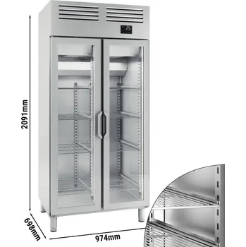 Lednice G.Gastro Lednice (GN 1/1) - se 2 skleněnými dveřmi