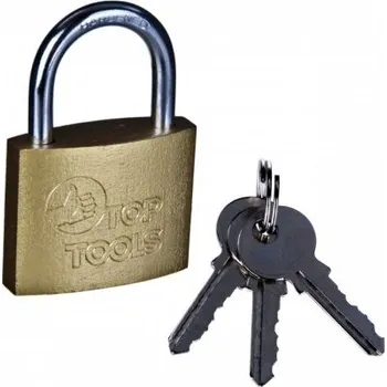Visací zámek Mosazný visací zámek 60mm 3 klíče Top Tools 07418