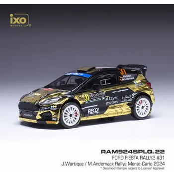 autíčko Ford Fiesta Rally2 - Rallye Monte-Carlo 2024 #31 Wartique - Andrnak 1:43 IXO