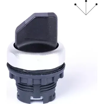 tlačítko Noark 105678 Ex9P1 S3 b Hlavice přepínače třípolohová, s aretací, černá (Noark 105678 Ex9P1 S3 b)