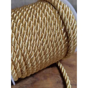 Šňůra kroucená Ø5 mm barva zlatá