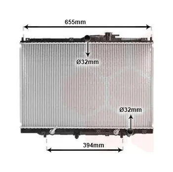 Motor automobilu Chladič, chlazení motoru VAN WEZEL 25002094