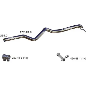 Výfukový systém Výfuková trubka ERNST 177436
