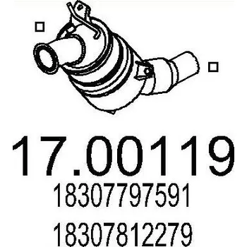 Filtr pevných částic Filtr pevnych castic, vyfukovy system MTS 17.00119