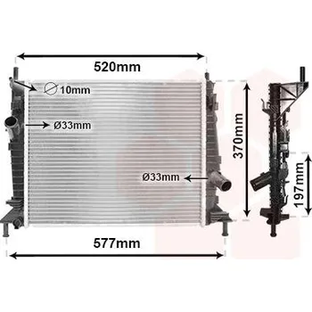 Chladič motoru Chladič, chlazení motoru VAN WEZEL 18002368