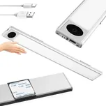 Interlook HSL-S30CM-STŘÍBRNÁ | Nábytkové svítidlo s pohybovým senzorem Bezdrátová noční lampa se LED podskříňkové svítidlo, 3