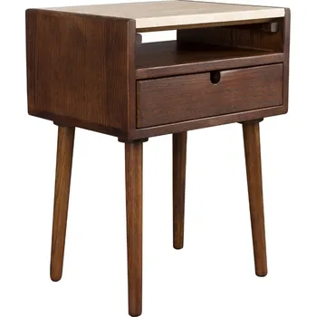 Noční stolek Ořechový noční stolek DUTCHBONE ARDA 45 x 35 cm