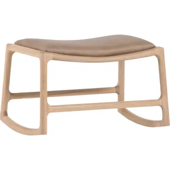 Taburet Gazzda Světle hnědá kožená podnožka Dedo 62 x 46 cm