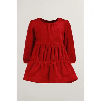 Dámské šaty ŠATY GANT TIERED VELOUR DRESS RUBY RED