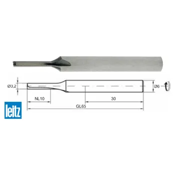 Příslušenství k frézce Stopková fréza 3,2x6x65mm, monolit, LEITZ