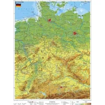 Stiefel Handkarte Deutschland physisch, Plano