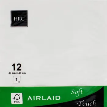 Papírový ubrousek Ubrousky HRC AIRLAID 40x40cm, bílé