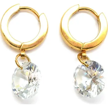 Náušnice Náušnice z chirurgické oceli Beth - Zlatá