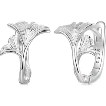 Náušnice For Silver Uzavřené náušnice s Ginkgo listy - Stříbro 925