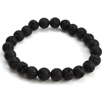 Náramek Náramek lávový kámen Lava 9 mm - 24 kuliček