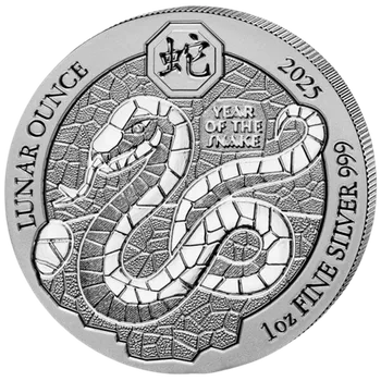 Stříbrná mince Rwanda Lunar Year of the Snake (Rok hada) 1 Oz 2025
