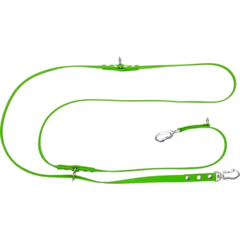 Vodítko pro psa Hunting Dog zelené přepínací vodítko se stříbrnou hliníkovou karabinou 280 cm Velikost: 20 mm