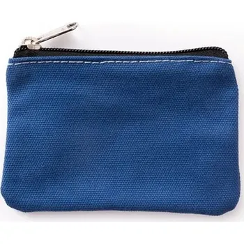 Peněženka bavlněná kapsička na mince se zipem | peněženka, pouzdro - Královská modrá