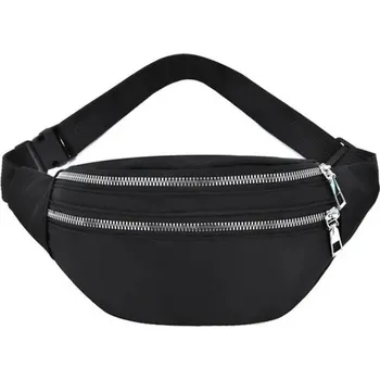 Ledvinka dámská a pánská vodotěsná ledvinka na cesty | módní ledvinka, příruční taška - Černá