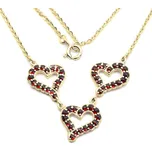 Stříbrný náhrdelník s českým granátem Bolia - Zlacení